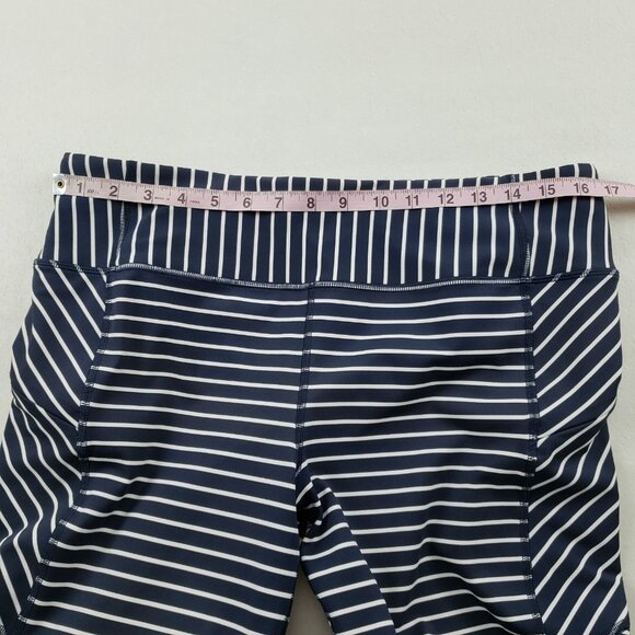 Athleta Contender 7/8 High Rise Legging Womens XL Blue Stripe 25" Stretch Tight - Picture 13 of 14
